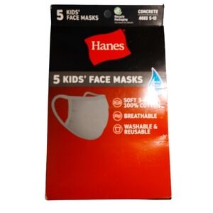 Kids' Face Masks - Soft 3-Ply Cotton - Set Of 5 Masks